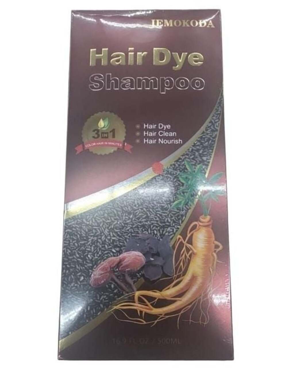 IEMOKODA 3-in-1 Hair Dye Shampoo 16.9 FL OZ / 500ML